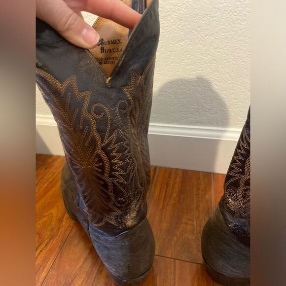 Cuadra Brown Cowboys boots Elephant leather limited edition 1904 western Sz 9.5 - Picture 3 of 11